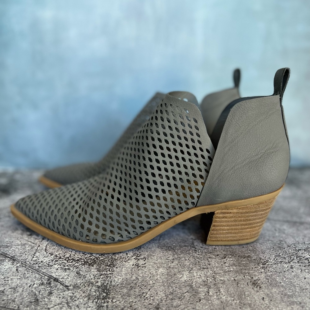 Gray booties